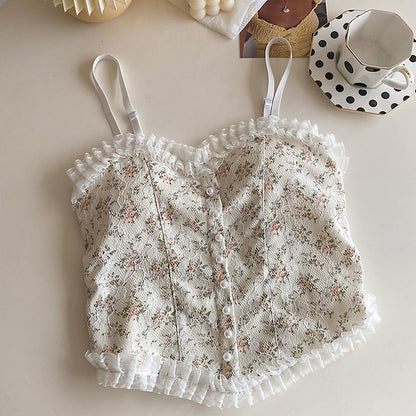 Women's Vintage Elegant French Lace Sling Fashion